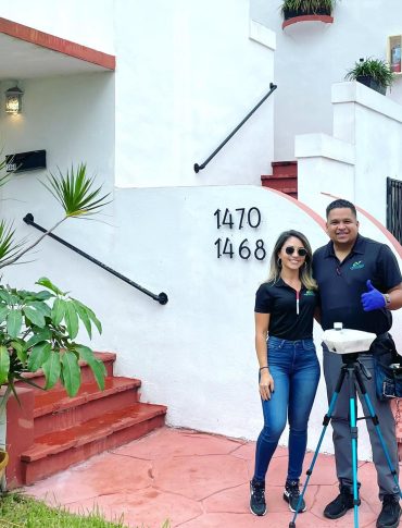 Certified inspector from Air Doctors conducting mold inspections, mold testing, particle count and allergen testing, asbestos surveys, sample collection, and water quality testing in a residential and commercial property in South Florida.