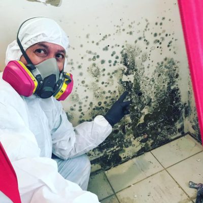 A certified mold inspector in Miami performing mold testing and assessment, ensuring accurate results and healthy indoor air quality, showcasing the expertise of a professional mold assessor in Miami.
